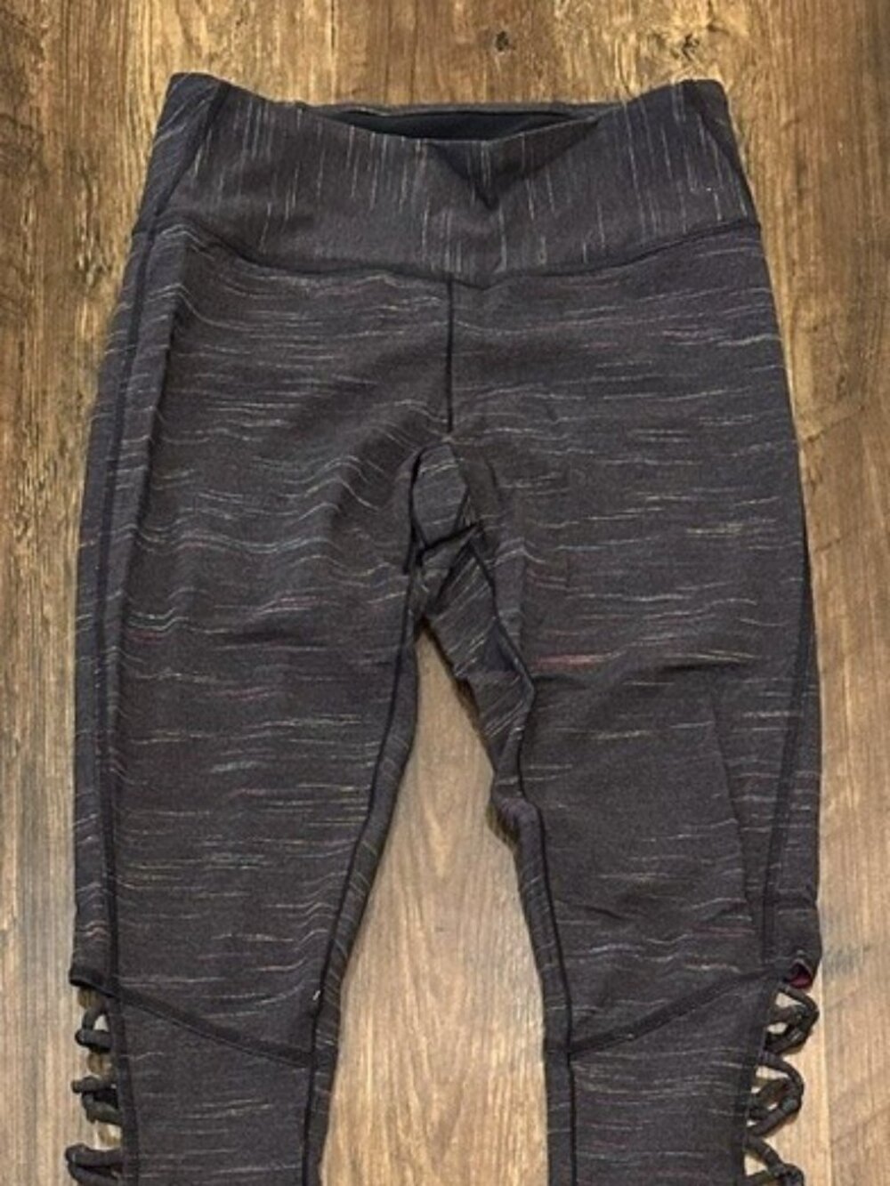 prAna Gray Strappy Crop Leggings – Size Small – Yoga Athletic Activewear- S